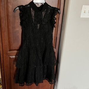 Elegant Black Lace Dress